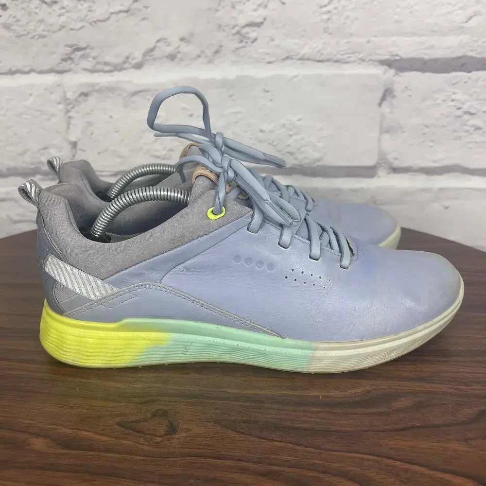 ECCO Womens 8.5 Preppy Athleisure Outdoors Leather S-Three GORE-TEX Golf Shoe